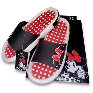 Minnie Mouse Disney Bow slide Sandals Ground Up Classic Red Size: 11 Women NWT